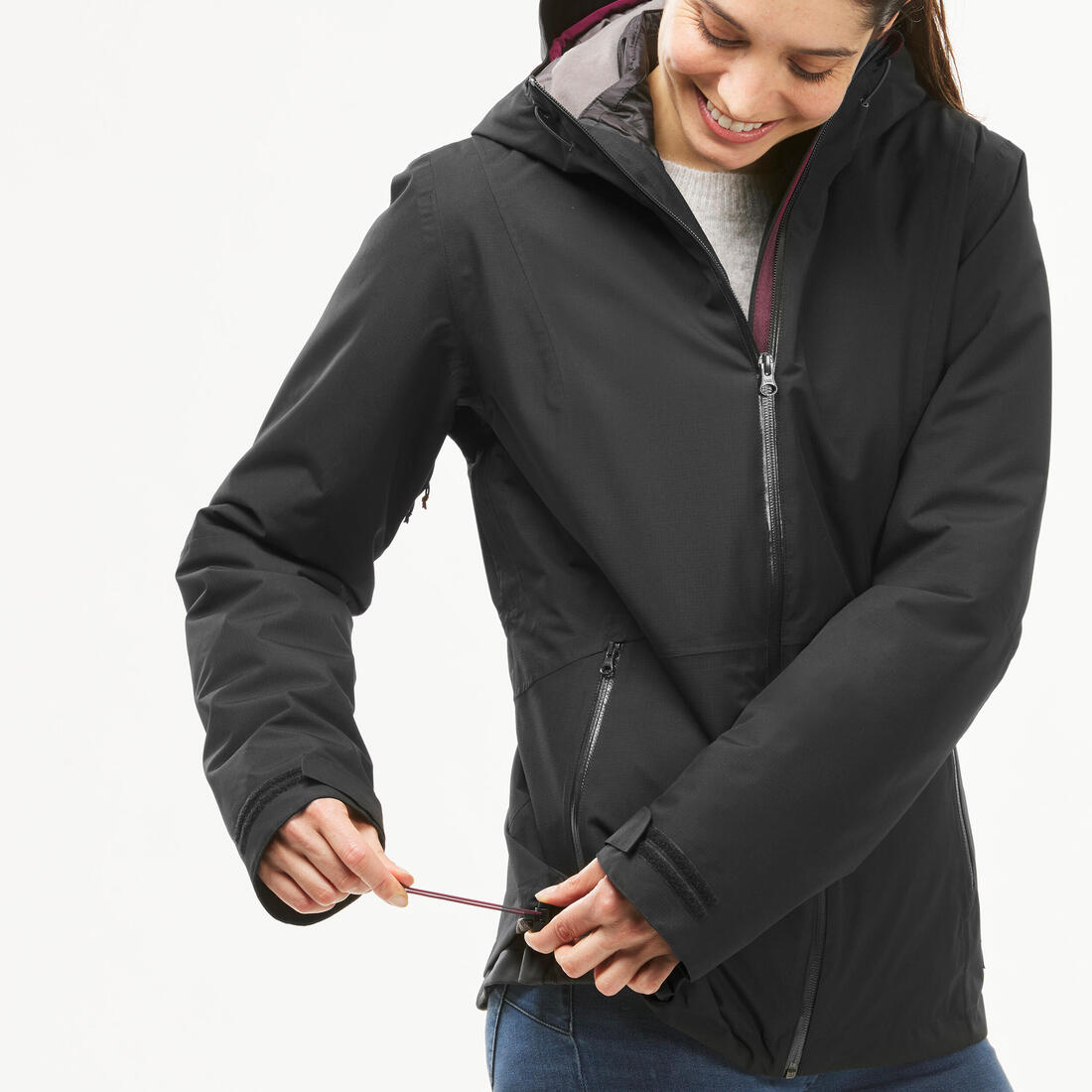 Veste 3en1 imperméable de randonnée - sh500 mountain -10°c - femme