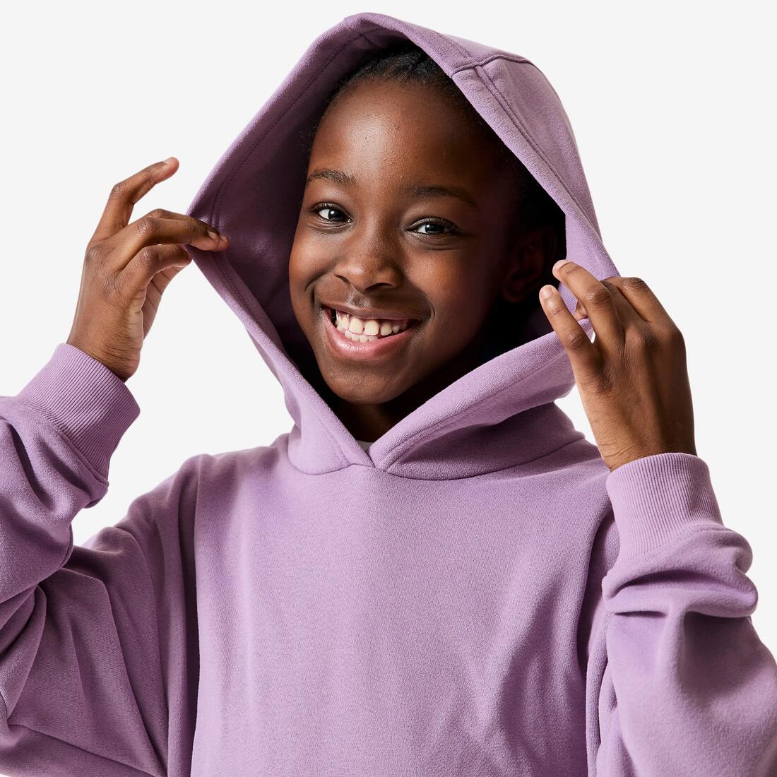 Sweat-shirt oversize violet foncé, fille