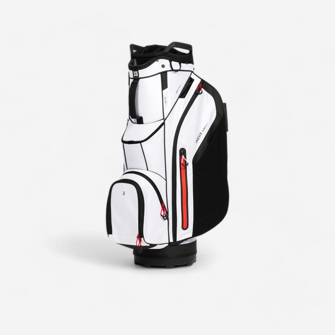 Sac golf chariot– INESIS Cart – blanc ultra