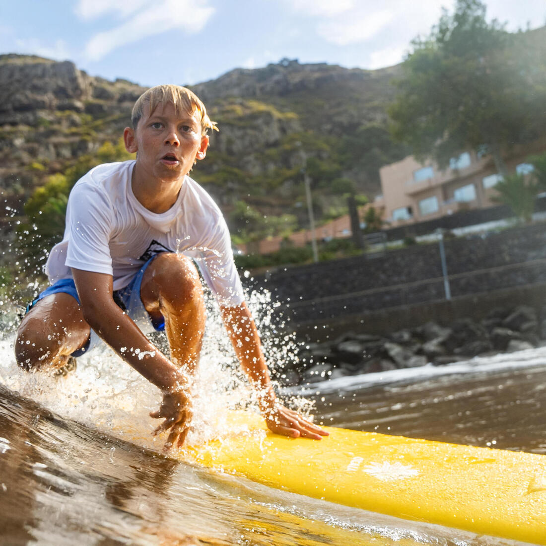 Planche de surf mousse 6' - 500 jaune