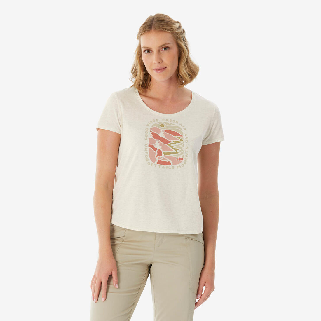 T-shirt de randonnée femme, NH500