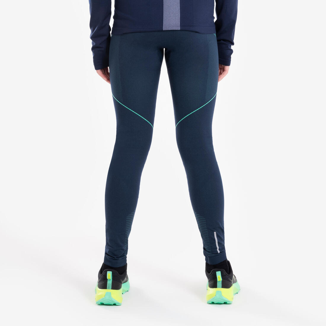 Legging de running Enfant sans couture - KIPRUN CARE 500 Marine