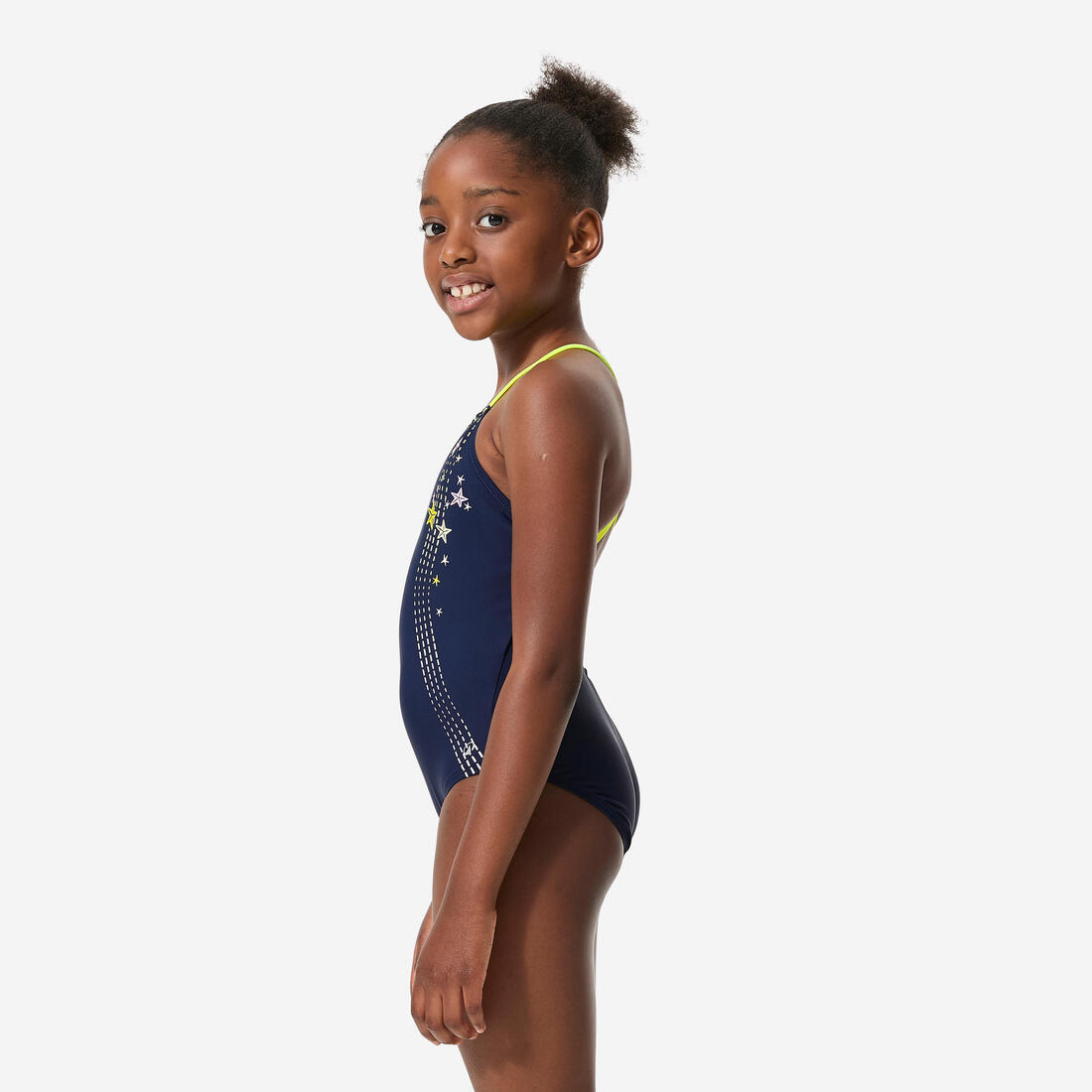 Maillot de bain 1 pièce natation Fille enfant, Lila magic marine
