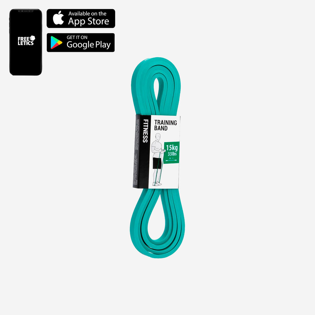 Élastique de musculation - training band 15 kg vert