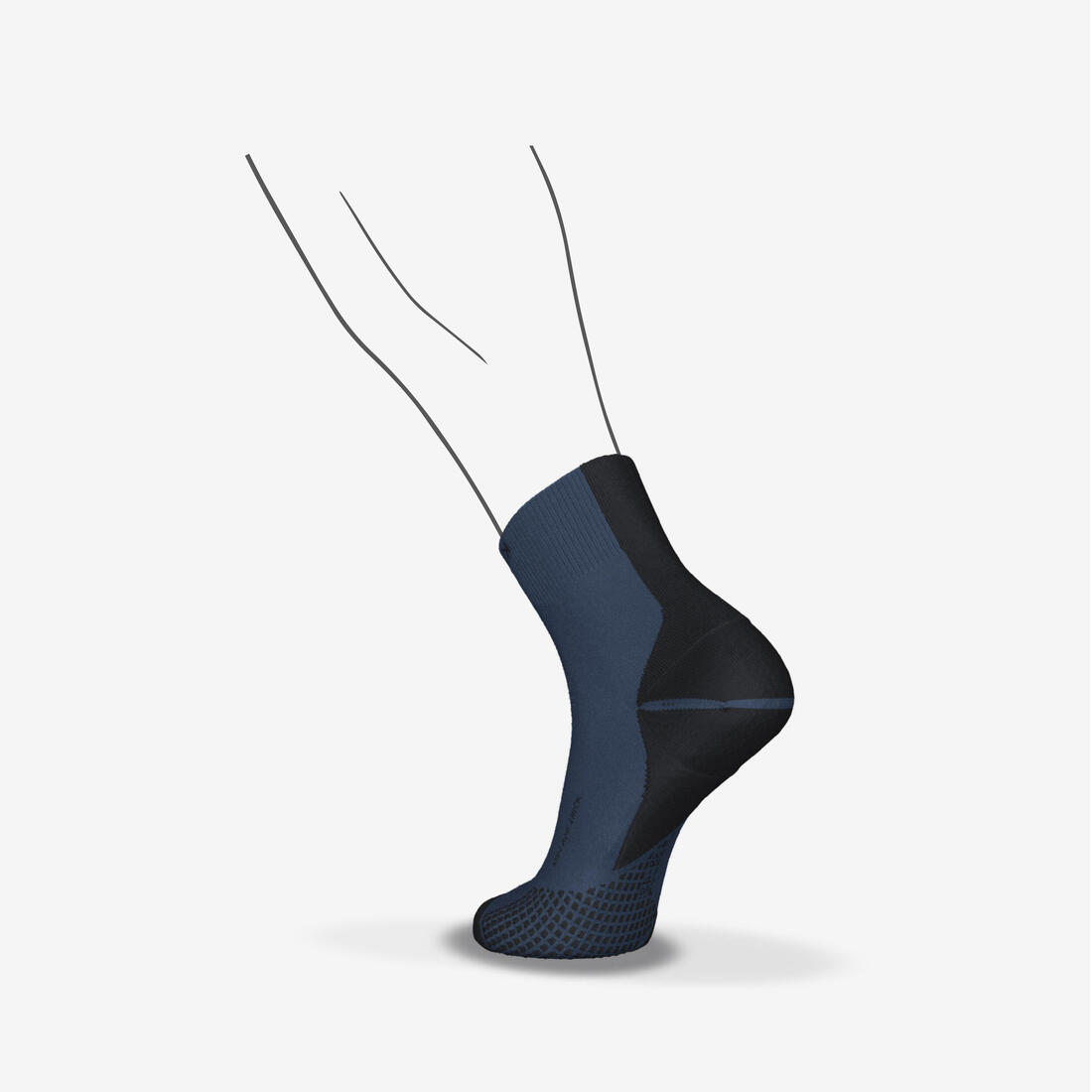 Chaussettes de running KIPRUN run900 épaisses mid noires