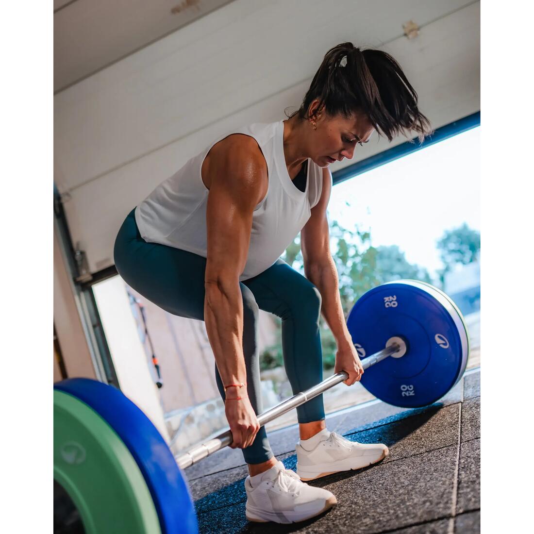 Débardeur de crosstraining léger femme, blanc