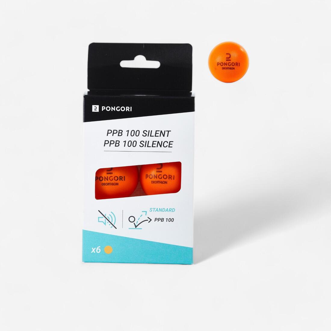 Balle de ping pong silencieuse en mousse PPB 100 SILENT x6