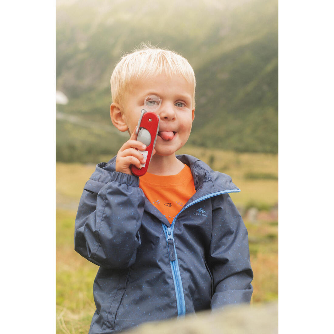 Veste imperméable de randonnée enfant - MH500 KID - 2-6 ANS