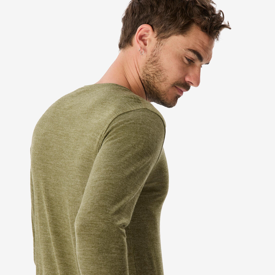 T-shirt manches longues de trek en laine mérinos homme, Merino Fresh