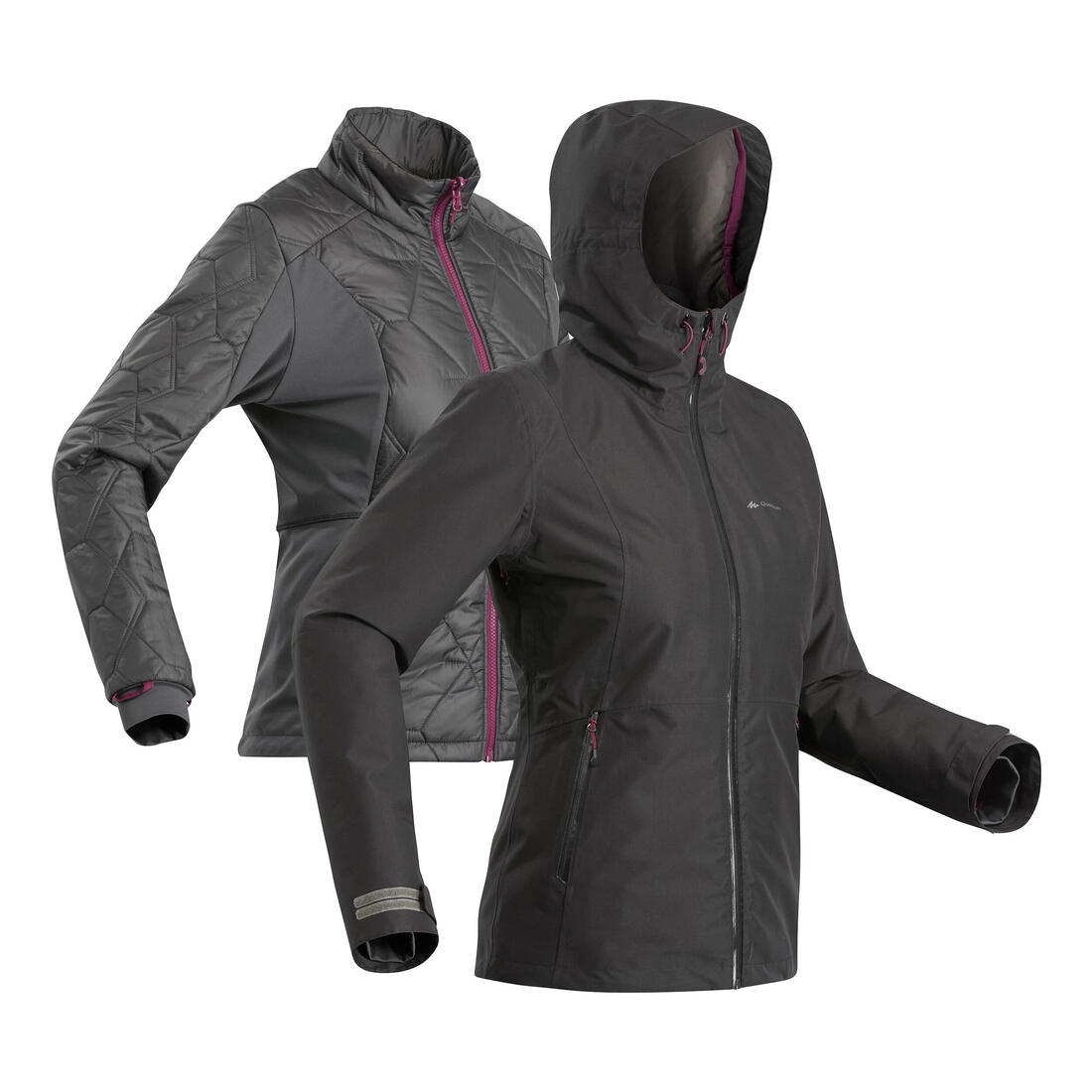 Veste 3en1 de randonnée hiver -8° femme, MH500 3en1