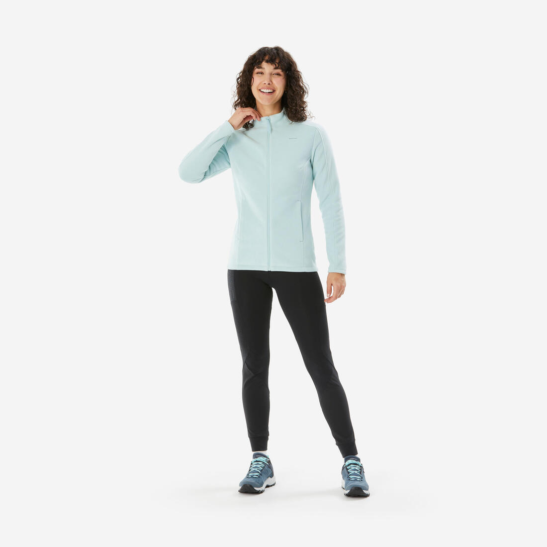 Polaire de randonnée montagne femme, MH500 full zip