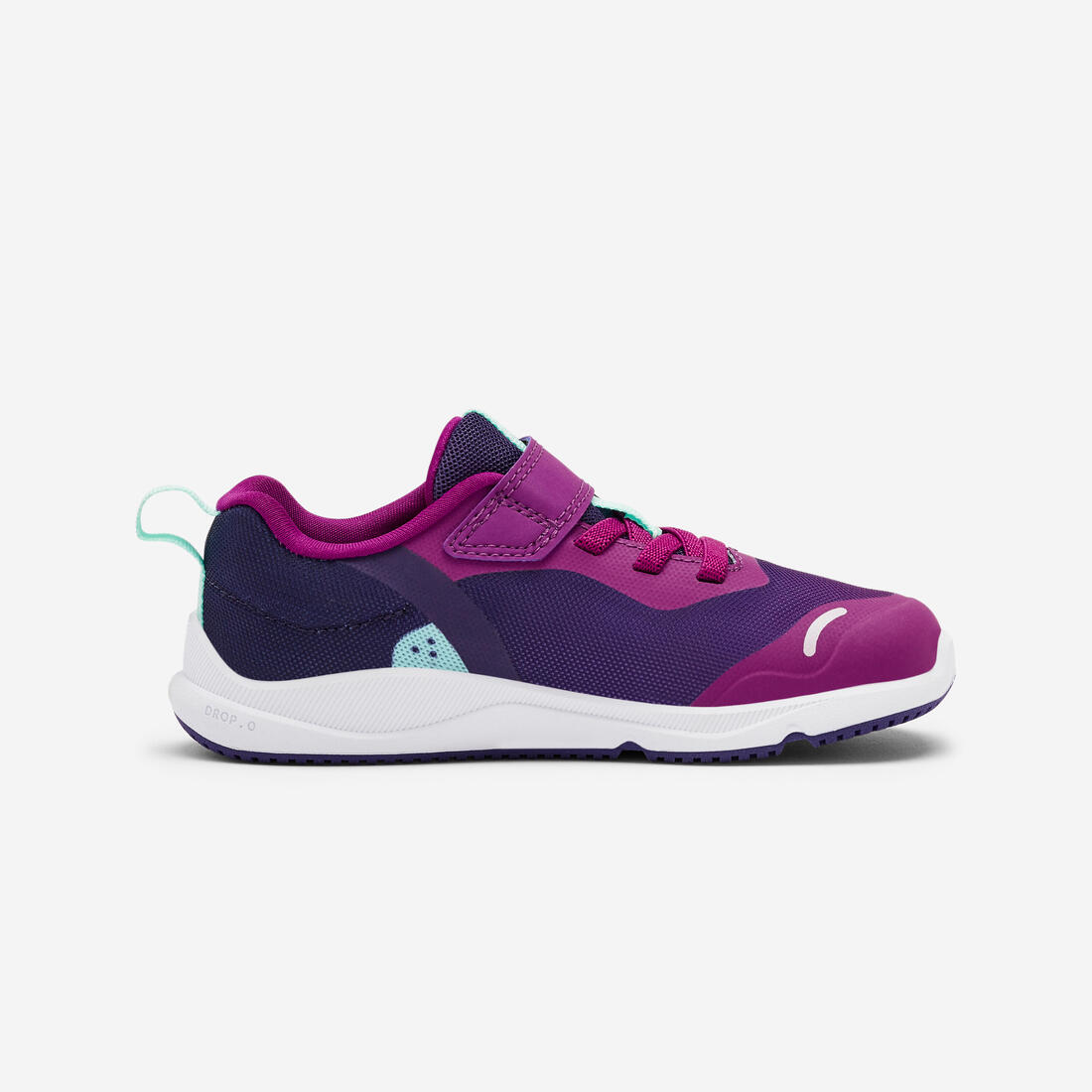 Chaussures Barefoot à scratch respirantes enfant, Stepper Sporty violet et