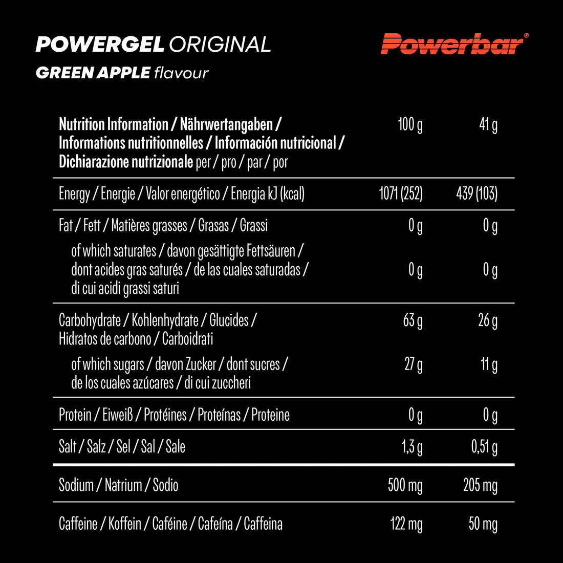 Gel énergétique POWER GEL pomme 4x41g