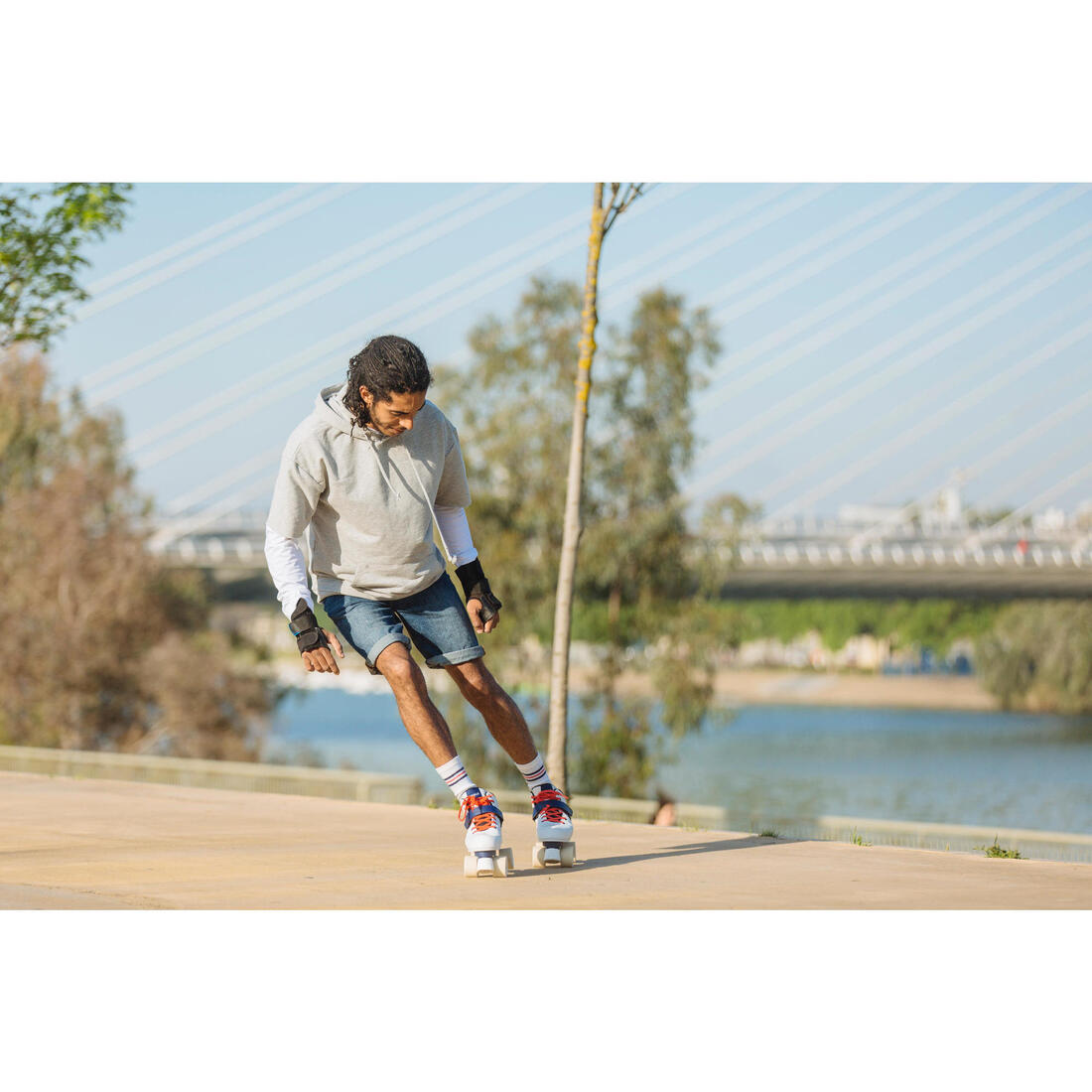 Patin à roulettes adulte Quad 100 Noir