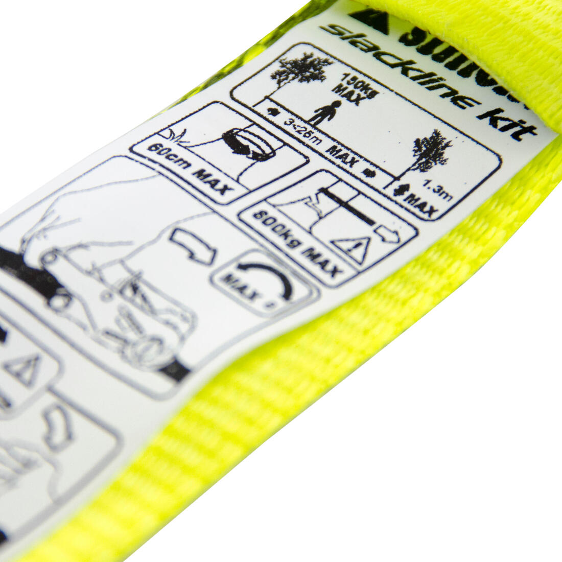 SLACKLINE 25mm x 25 MÈTRES JAUNE