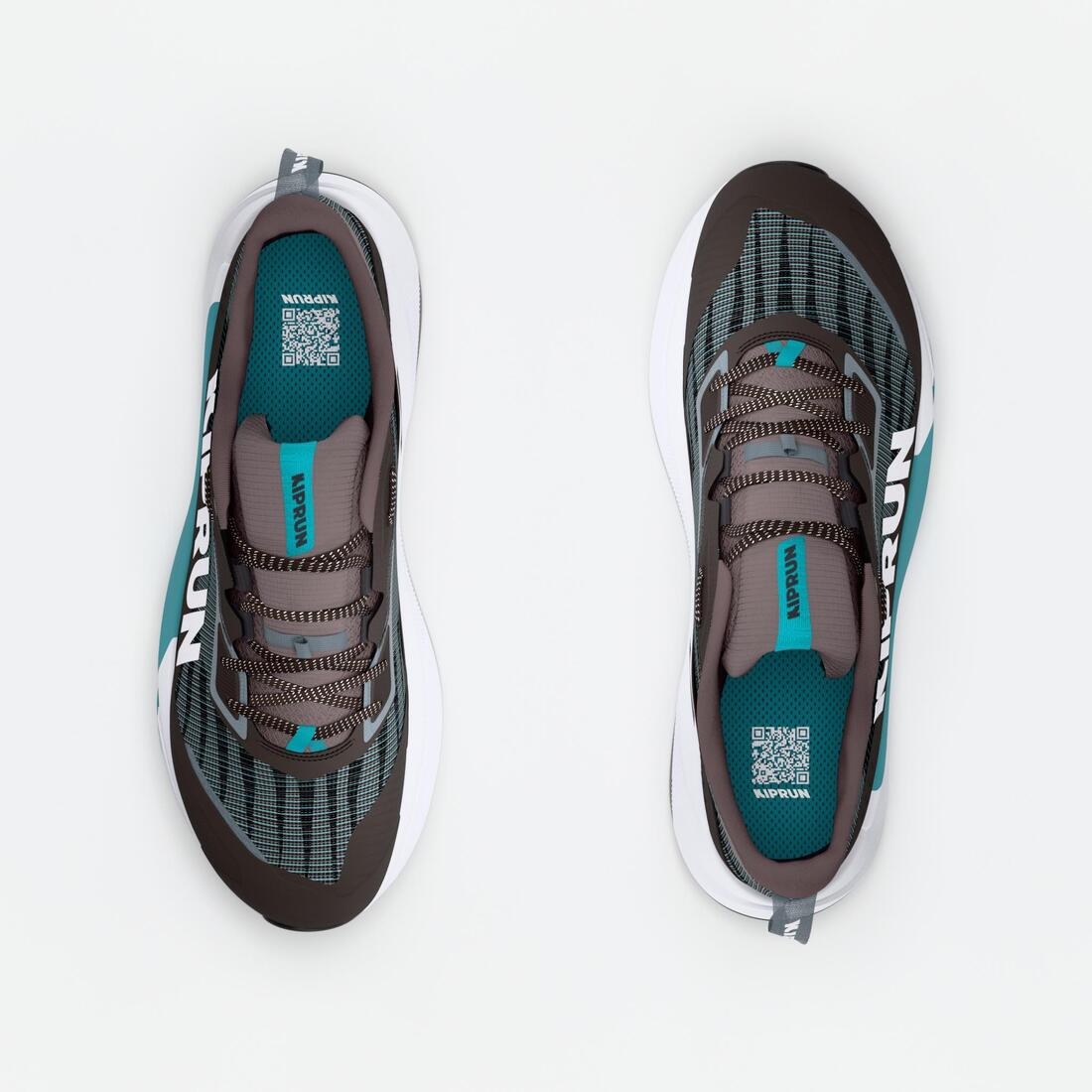 Chaussures de running trail femme, Kiprun kipsummit max gris et