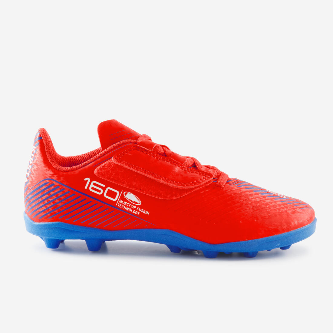CHAUSSURES DE FOOTBALL ENFANT A SCRATCH 160 EASY AG/FG – rouge fluo