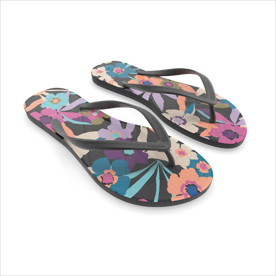 Tongs Femme - 500 Big Azae noir & multi-couleurs