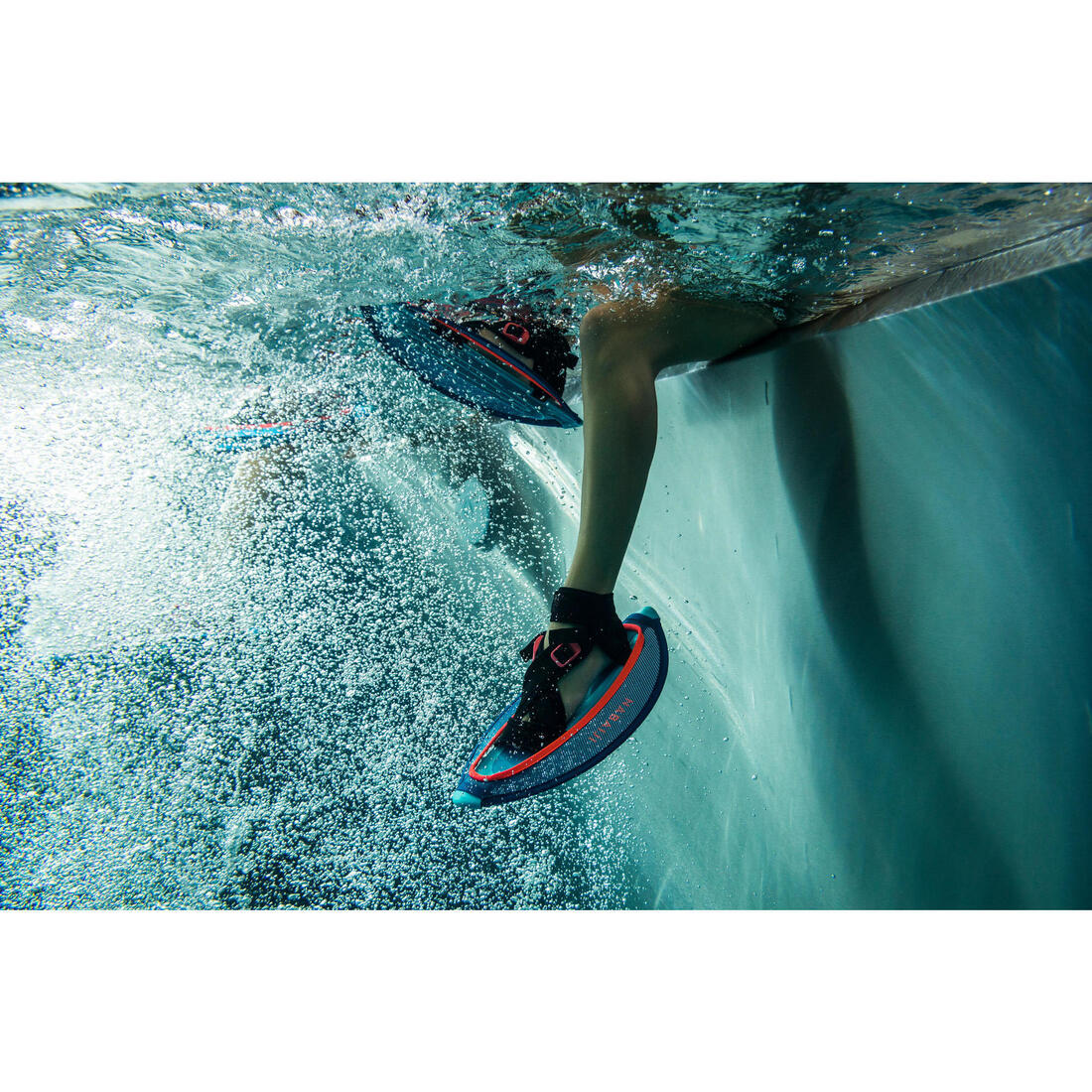 Paire d'haltères aquatiques Pullstep mesh  Aquagym bleu orange