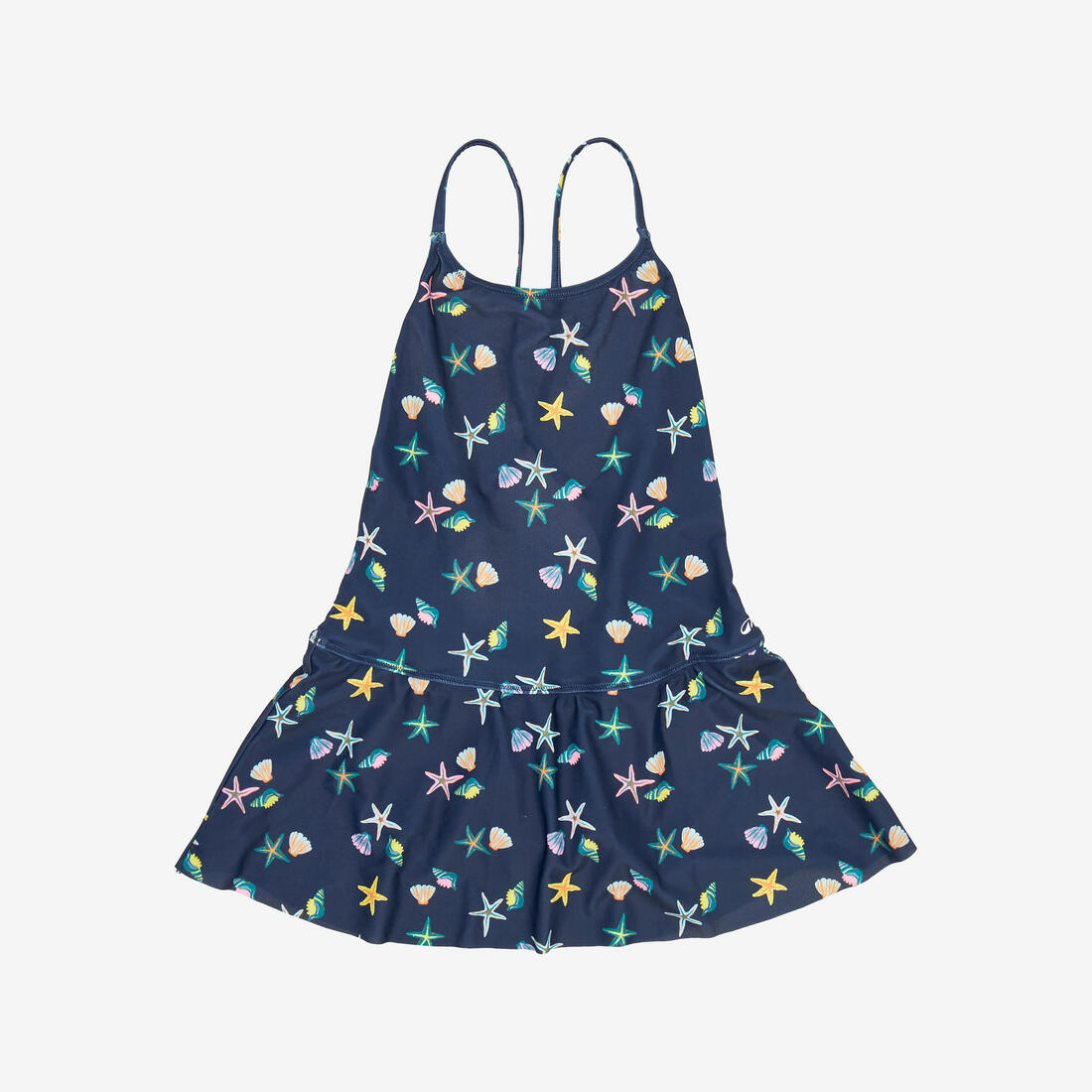 Maillot de bain 1 pièce jupette natation Fille - 100 Lila
