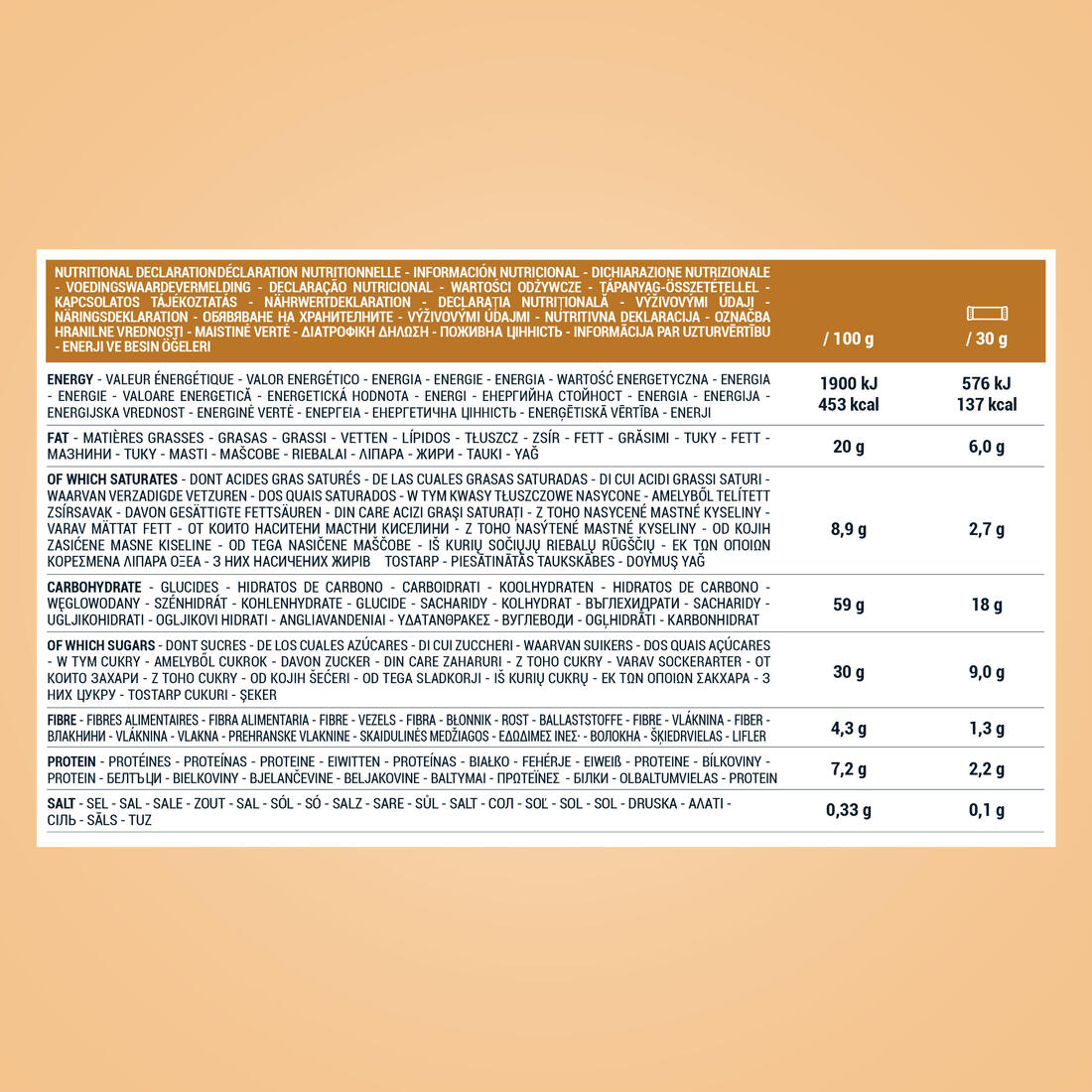 Barres de céréales bio cacahuètes caramel enrobées chocolat au lait x6