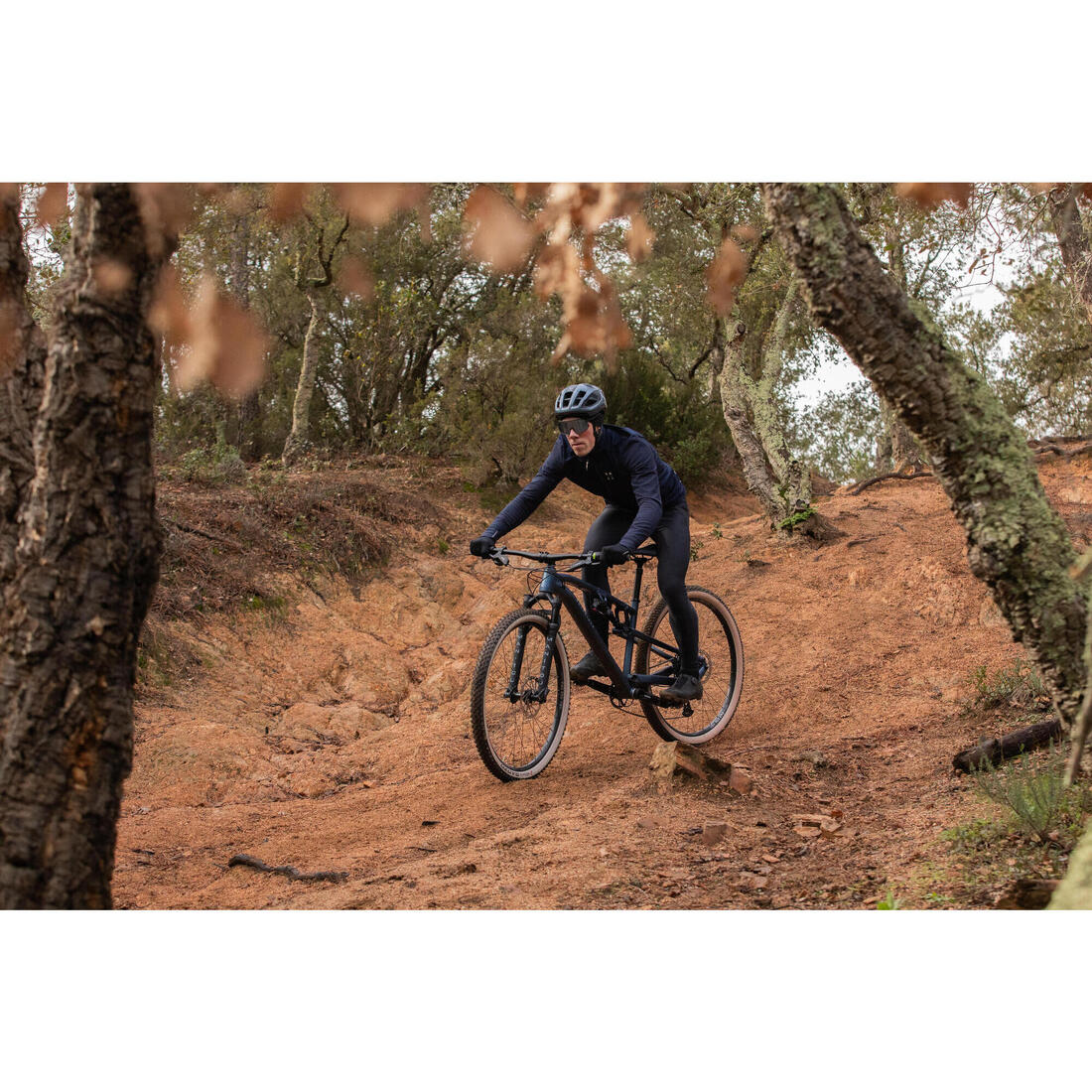 Vélo vtt xc cross country race 700 s bleu - cadre aluminium