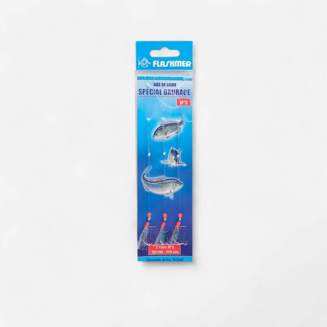 Bas de ligne Special daurade 3 hameçons N°2 pêche en mer