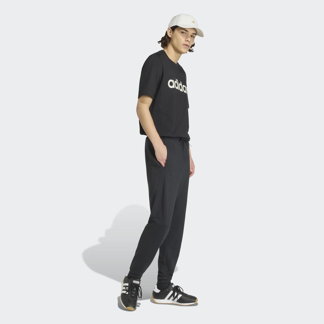 Pantalong de jogging fitness homme, noir