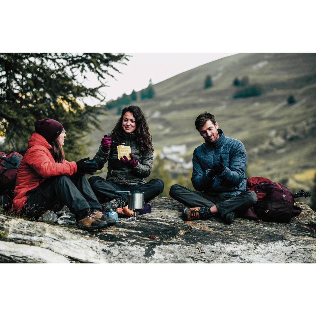 Sous-gants en laine mérinos de trekking montagne - MT500 - adulte