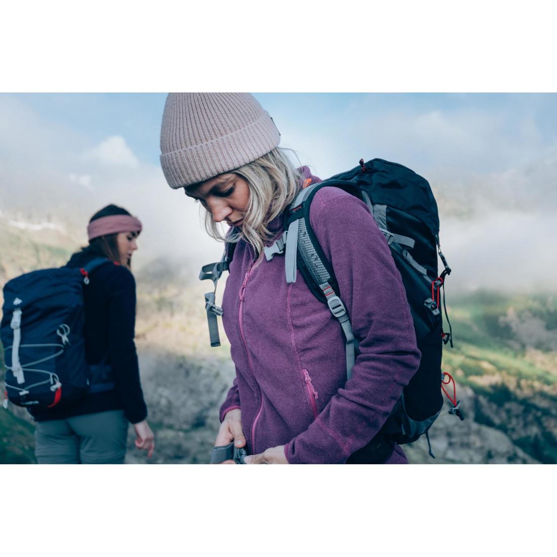 Polaire de randonnée montagne femme, MH100 full zip