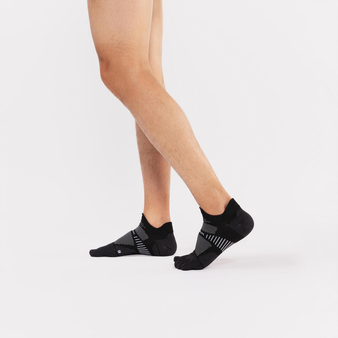 Chaussettes de running KIPRUN run900 5 orteils fines invisibles noires