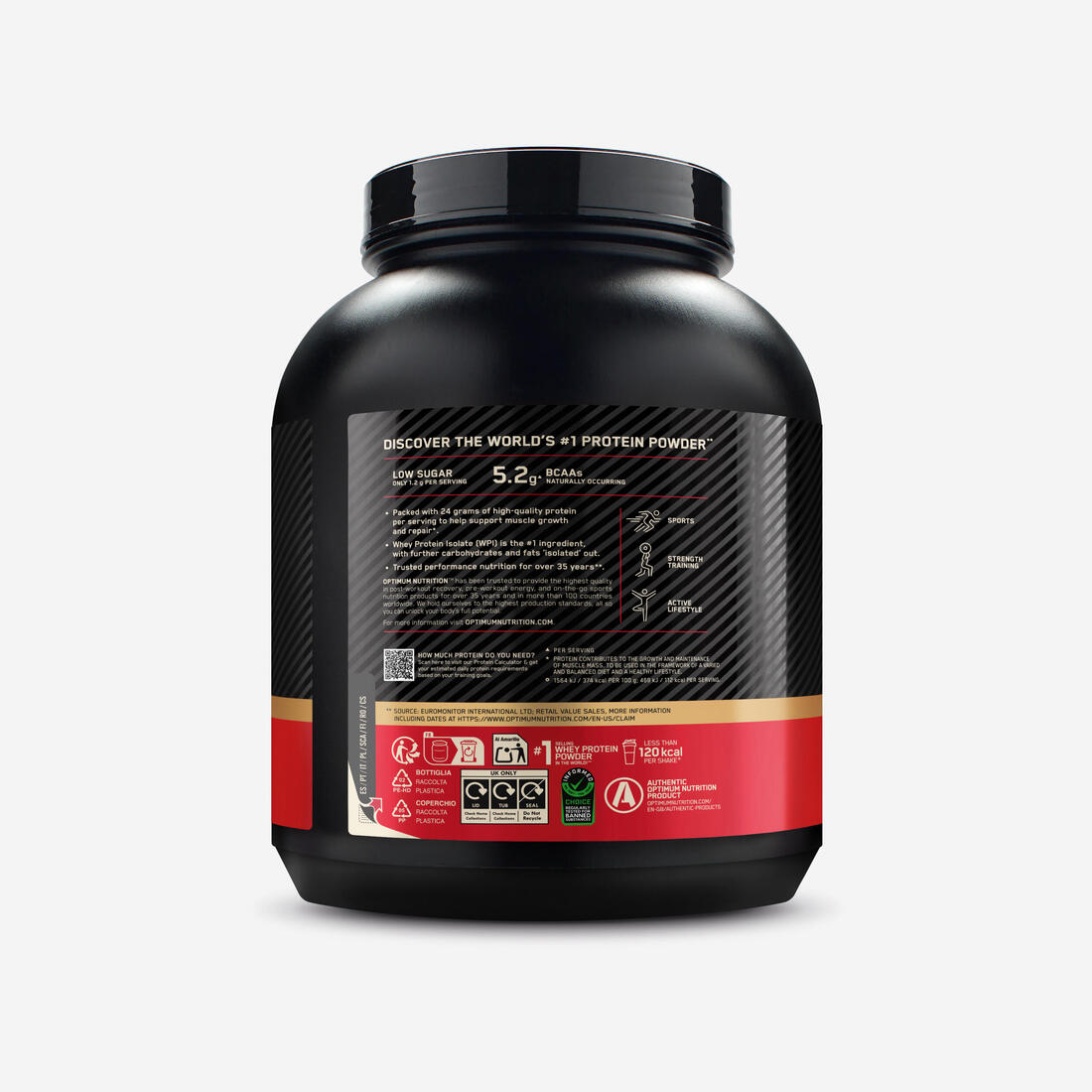 Protéine 100% whey vanille, Gold Standard 2,04kg