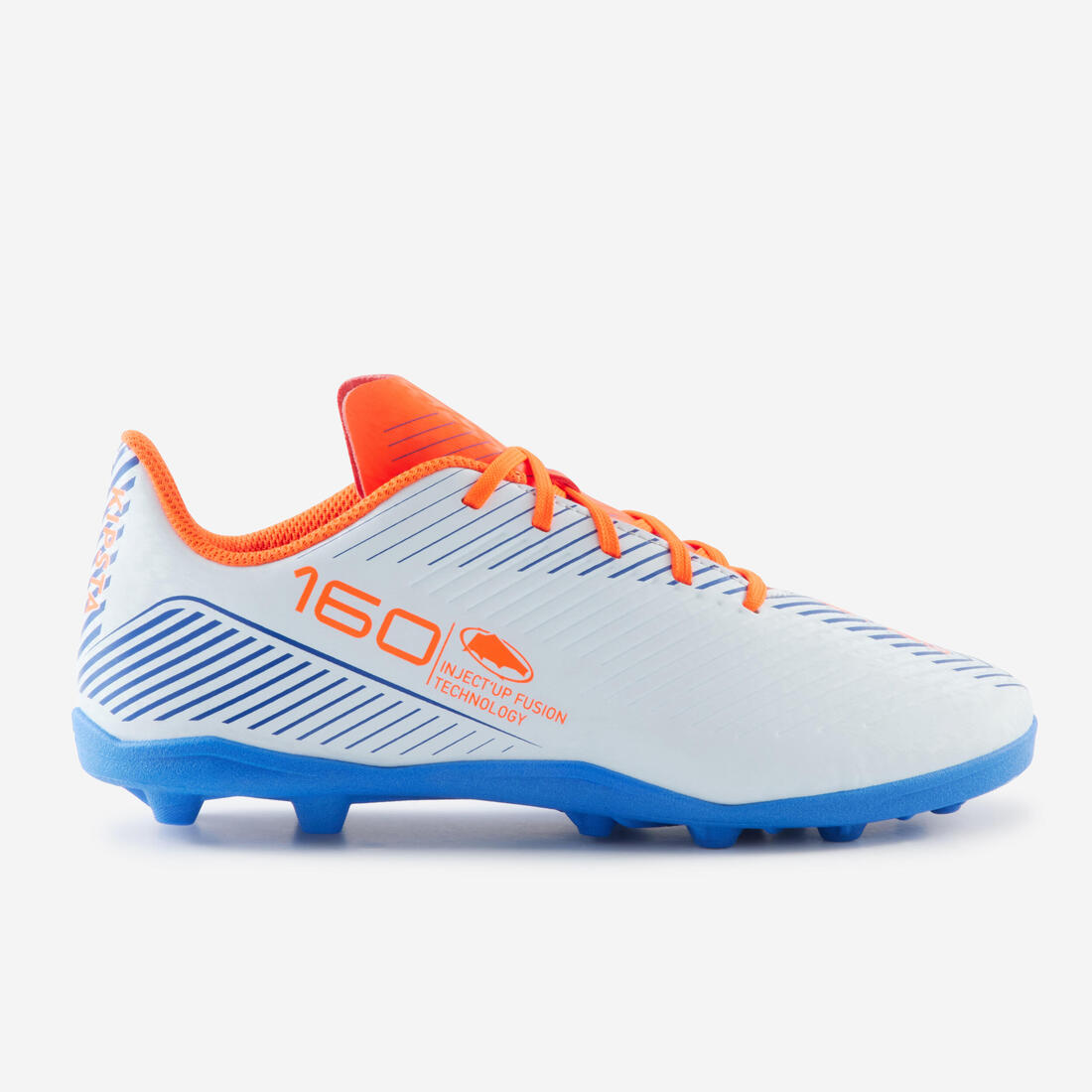 CHAUSSURES DE FOOTBALL ENFANT A LACETS 160 JR AG/FG – bleu brumeux