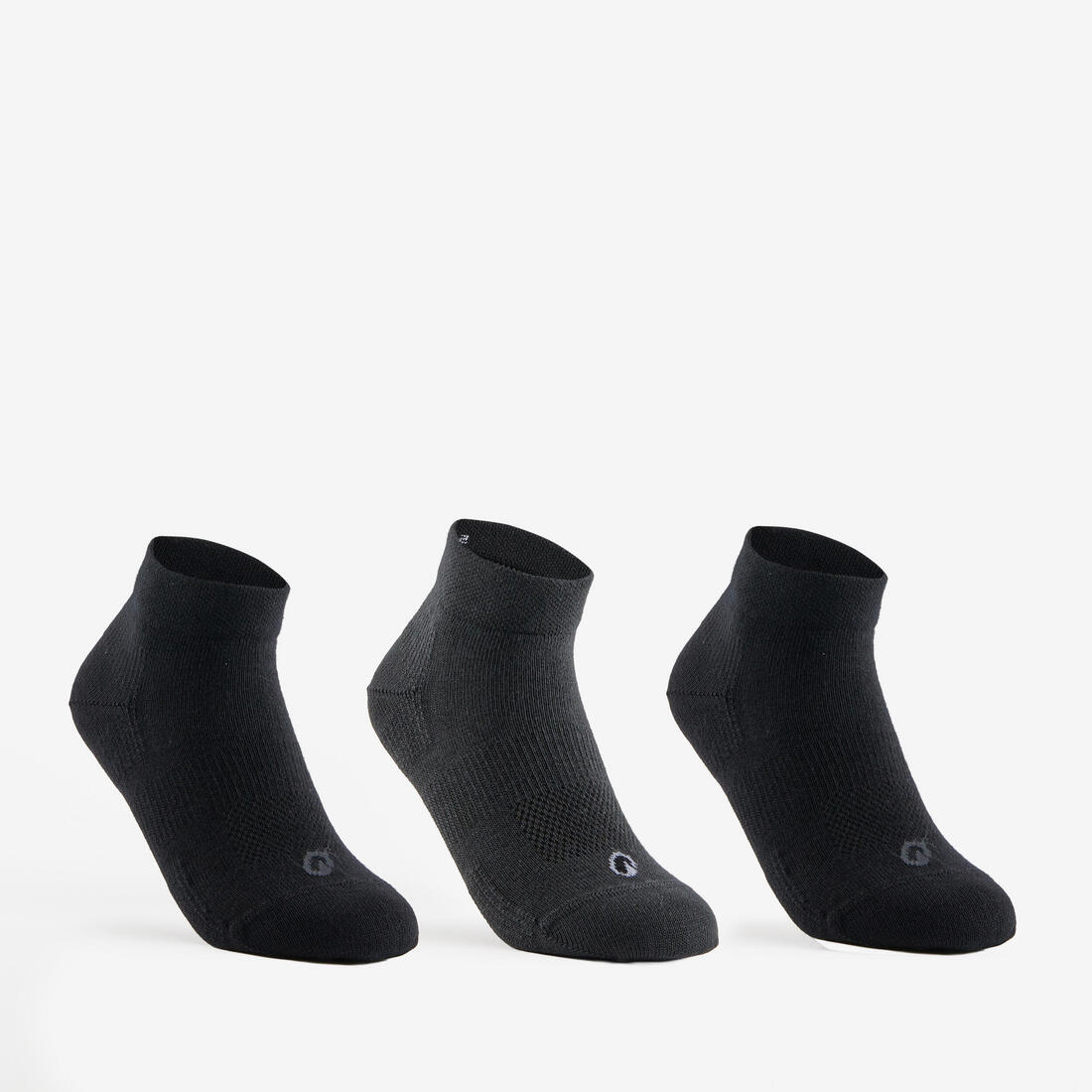 CHAUSSETTES DE SPORT ENFANT MI-HAUTES RS 160  BLANC MARINE LOT DE 3