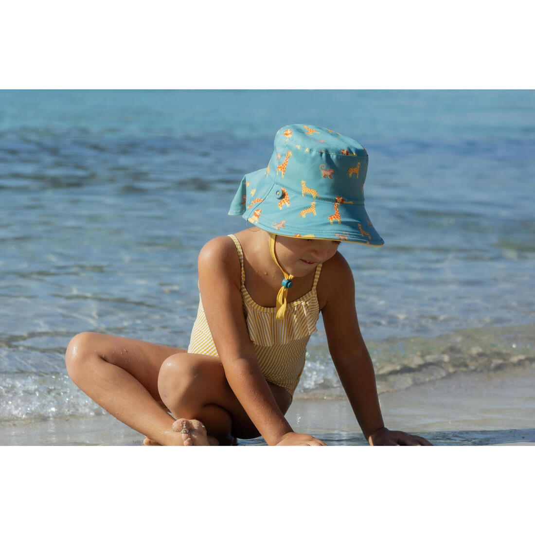 Maillot de bain bébé fille une pièce imprimé avec des volants