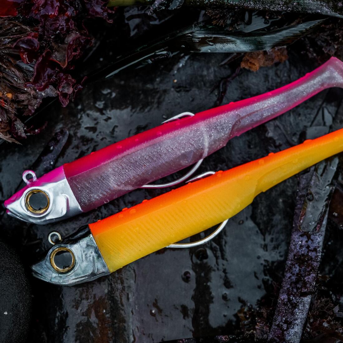 Kit leurres souples shad texan anchois ancho 120 12gr ayu en mer