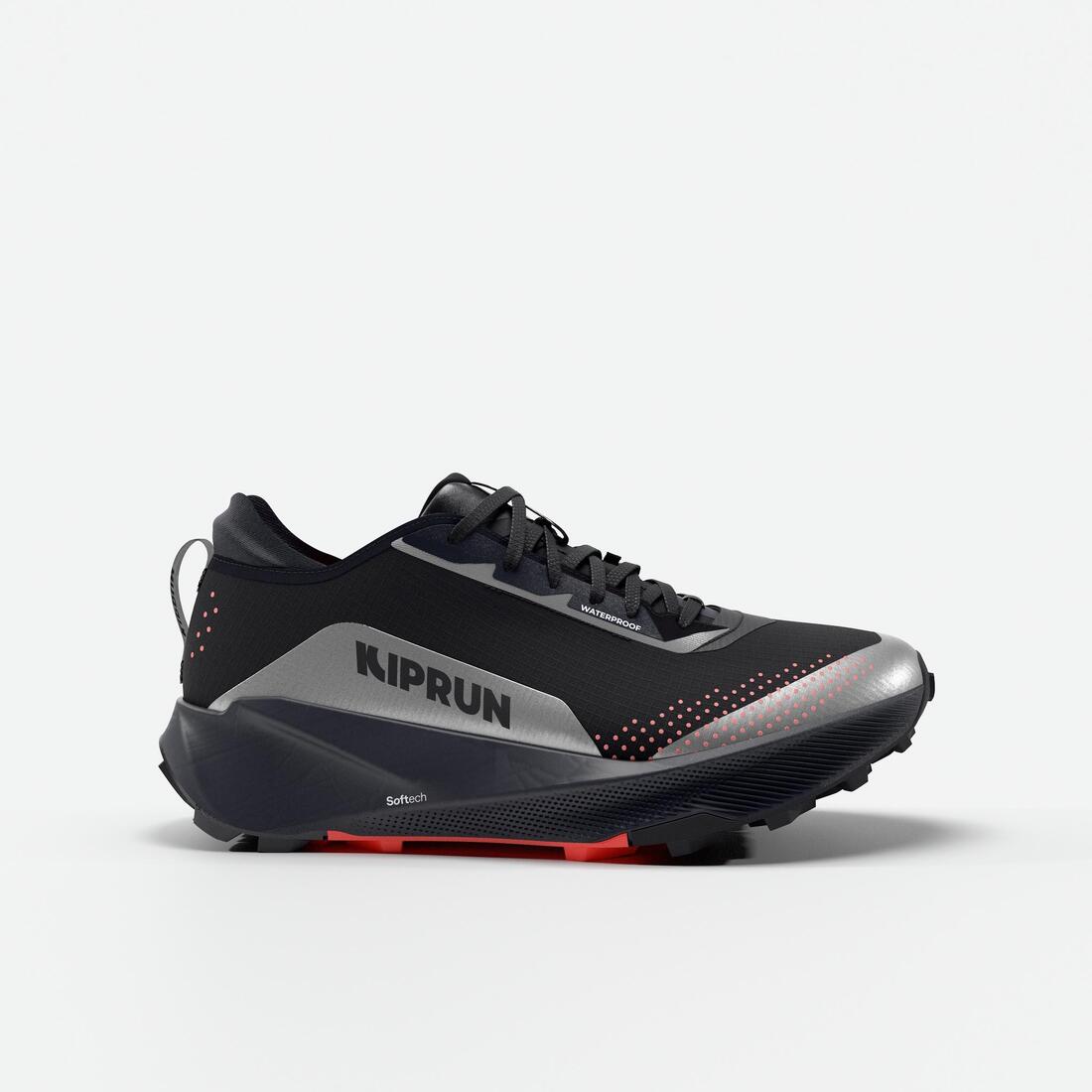 Chaussures de trail running imperméables femme, Kiprun Kipsummit WP vert et