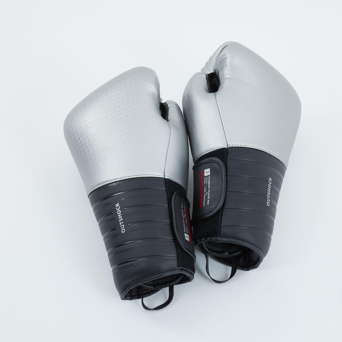 Gants de boxe sparring adulte, gris et noir