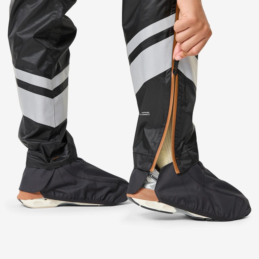 SURPANTALON PLUIE VELO VILLE AVEC COUVRE-CHAUSSURES INTEGREES 540 FEMME NOIR