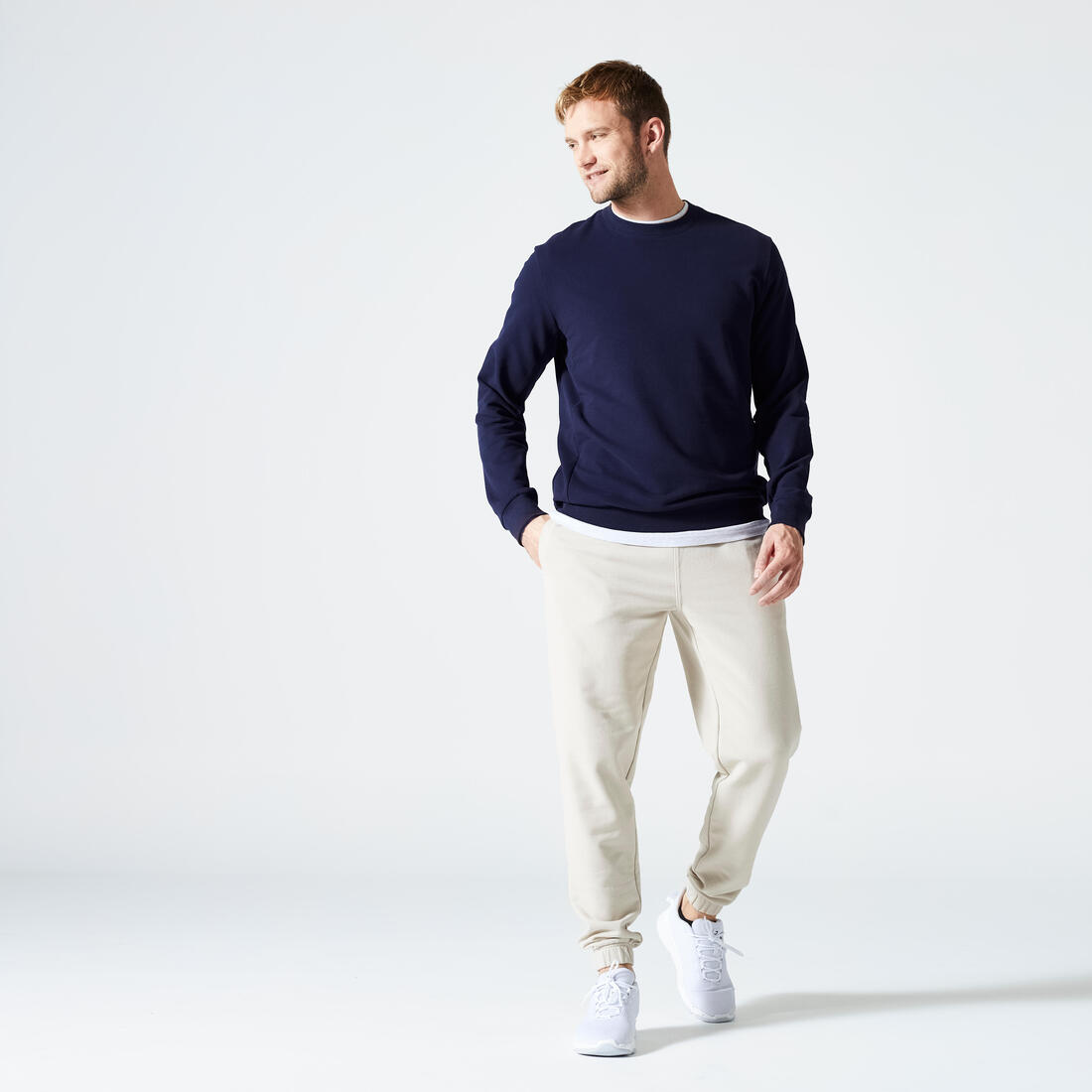 Sweat Fitness Homme - 100 bleu foncé