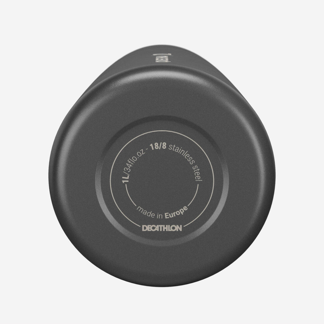 Gourde inox 1L avec bouchon à vis, composée à 75% d'acier recyclé