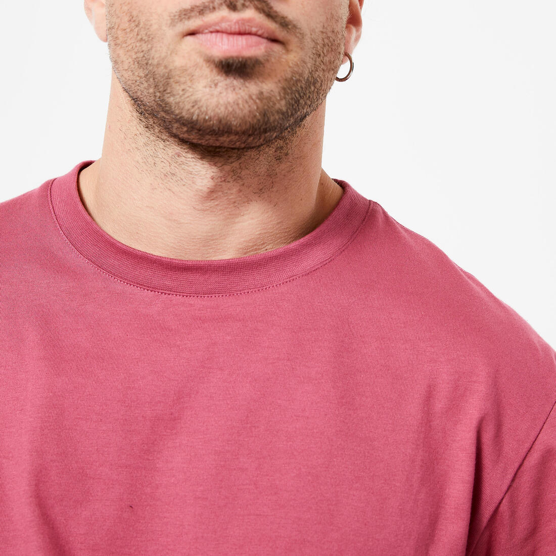 T-shirt fitness homme col rond manches courtes