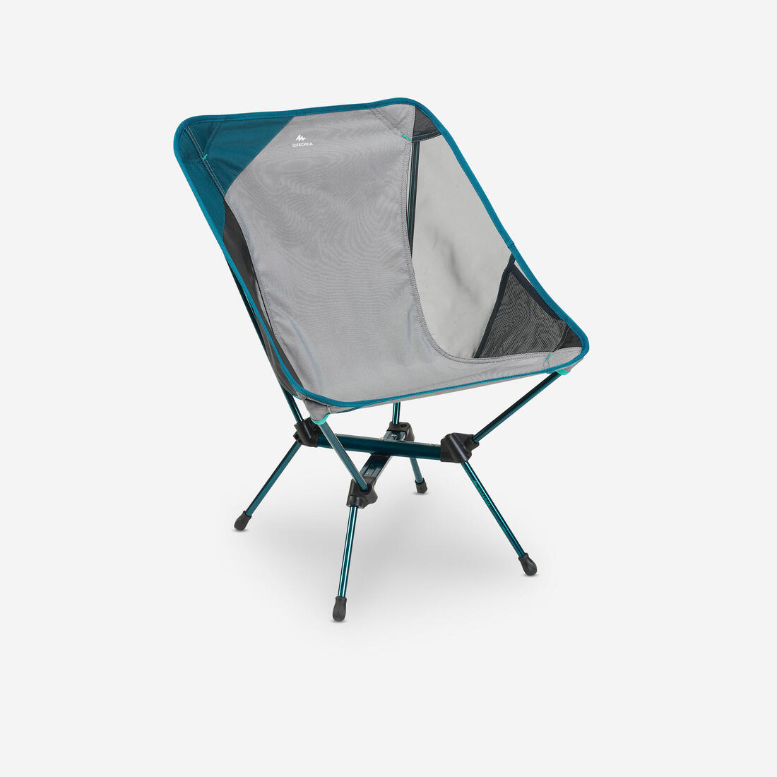 CHAISE BASSE DE CAMPING 500 M - PLIANTE ET COMPACTE – bleu canard