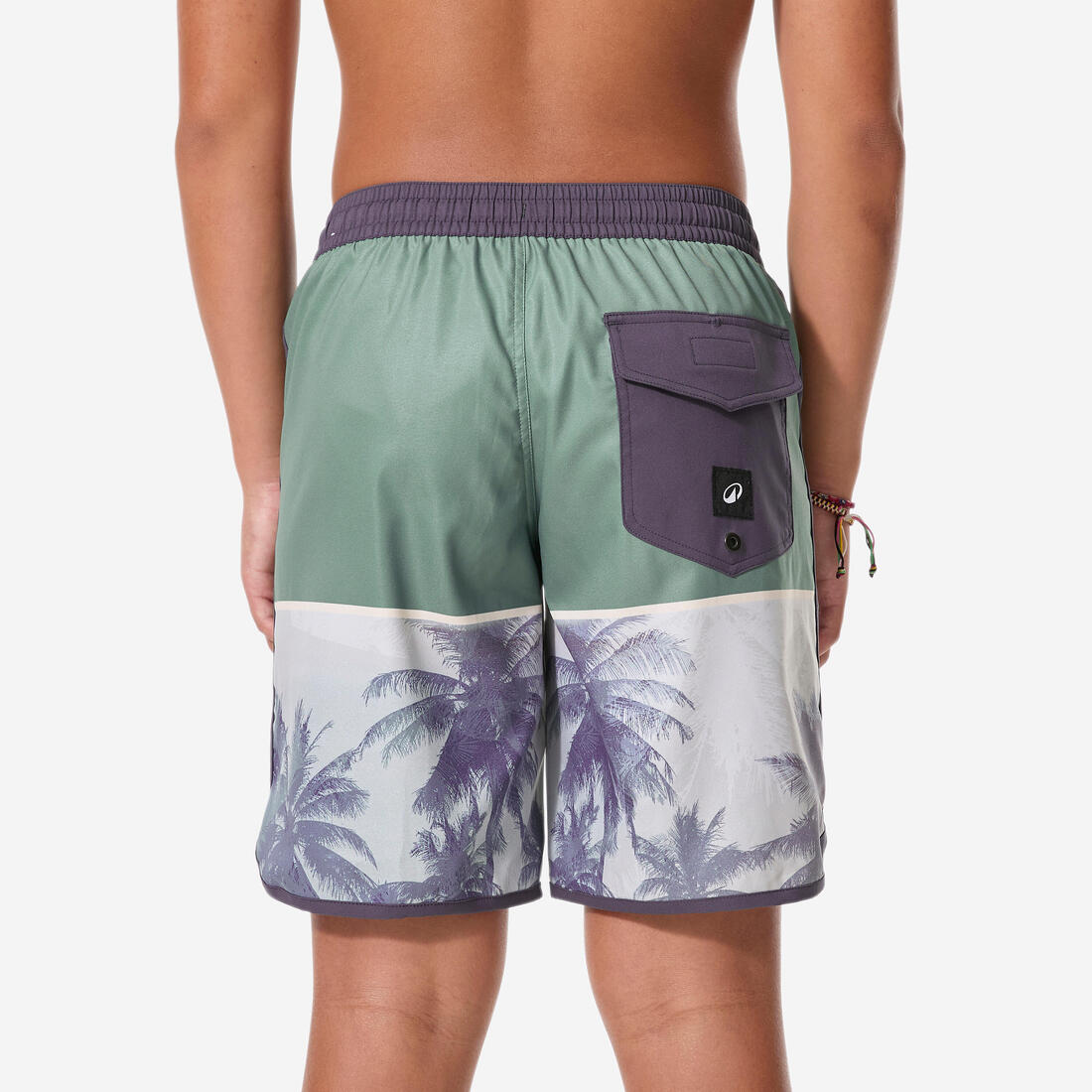 SHORT DE BAIN 500 BLEU CAMO