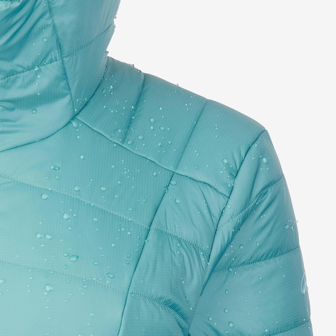 Doudoune de trek à capuche synthétique femme, MT100