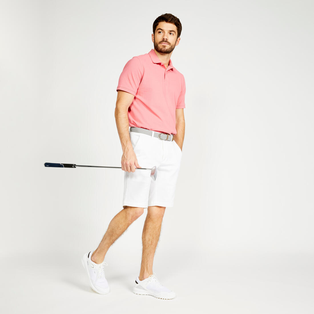 Polo de golf en coton polyester manches courtes homme, MW500