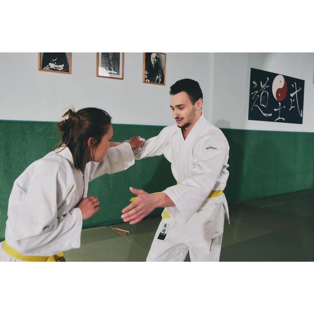 Kimono de judo pour débutant adulte, blanc
