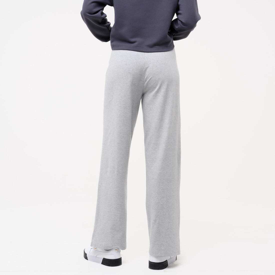 Pantalon droit en coton femme