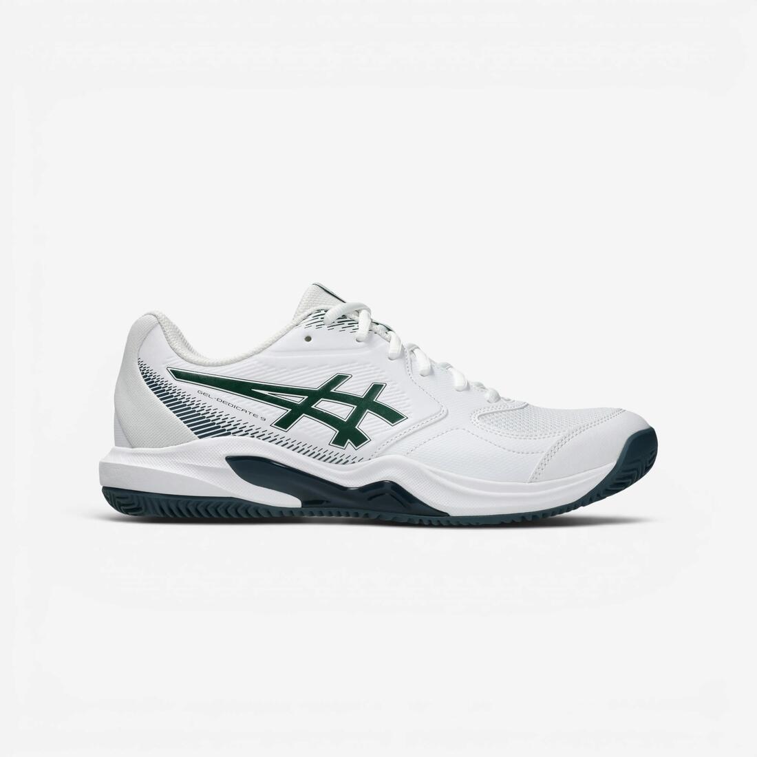 Chaussures de tennis terre battue homme, Asics Gel Dedicate 9 blanc
