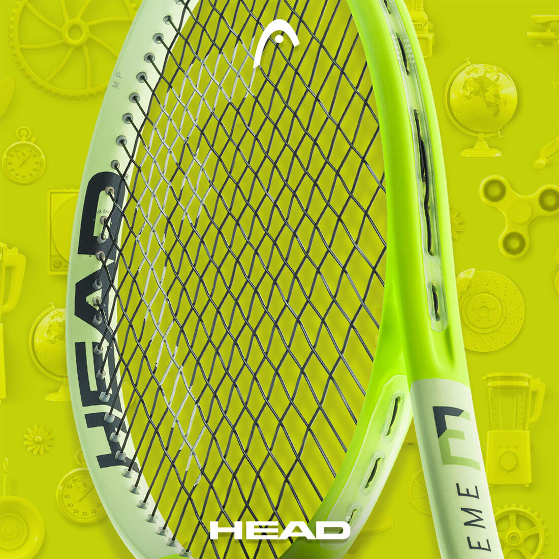 Raquette de tennis adulte - HEAD Auxetic Extreme MP Jaune 300g